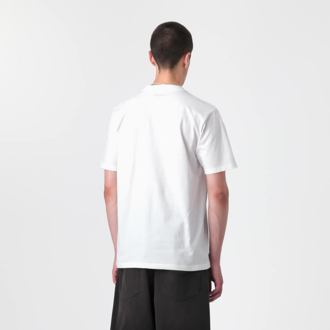 S/S SMALL HEART T-SHIRT WHITE-RED