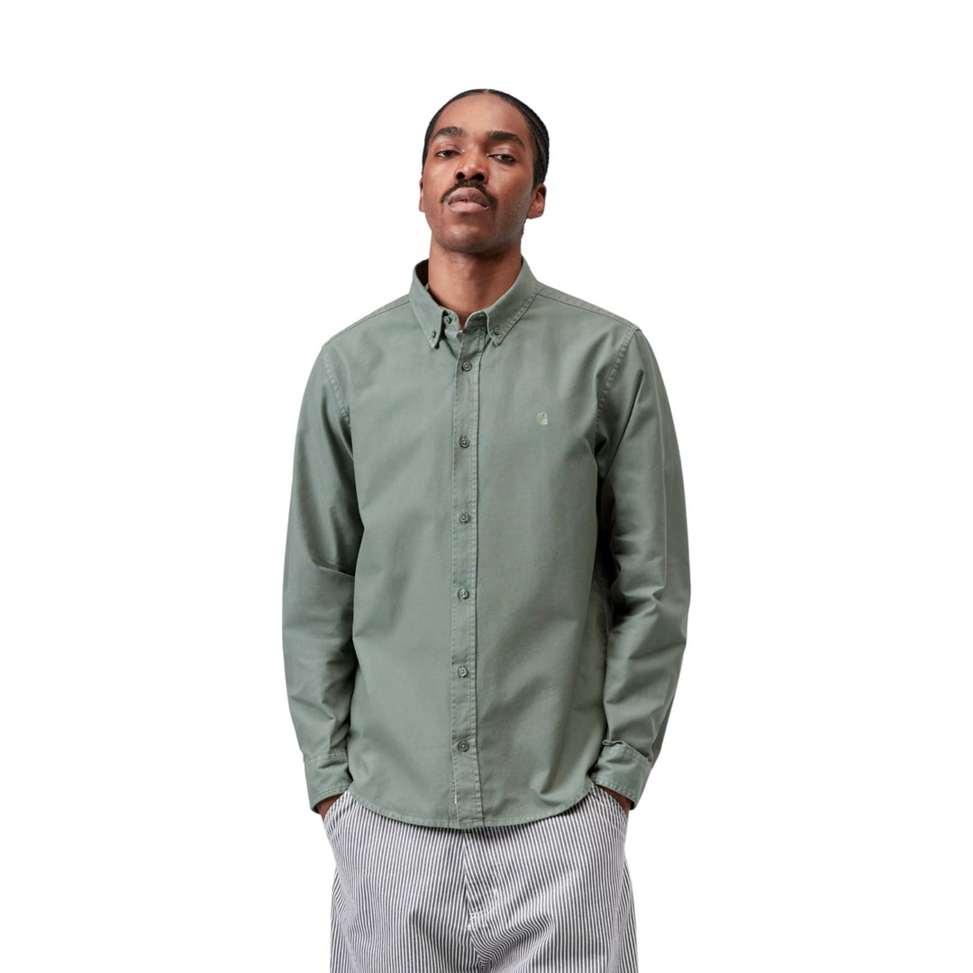 L/S Bolton Shirt Velvet -paita, vihreä