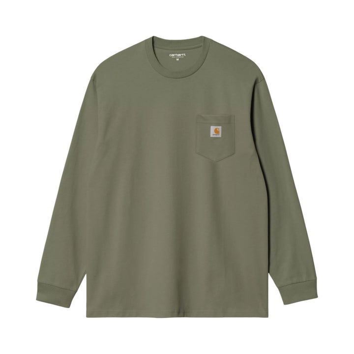 T-Shirt L/S Pocket Leaf Vihreä