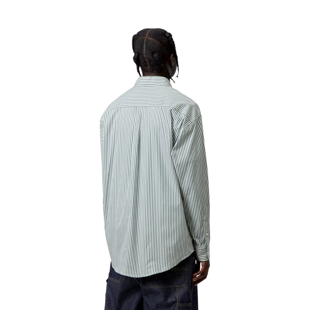 L/S Daldry Shirt Daldry Stripe -paita, Office Blue/White