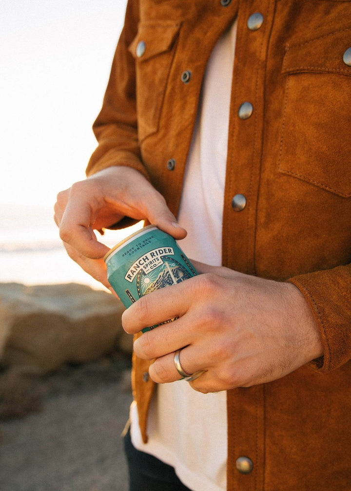 Iron and Resin FENCE SHIRT BUFFALO SUEDE COGNAC Marrone - foto 7