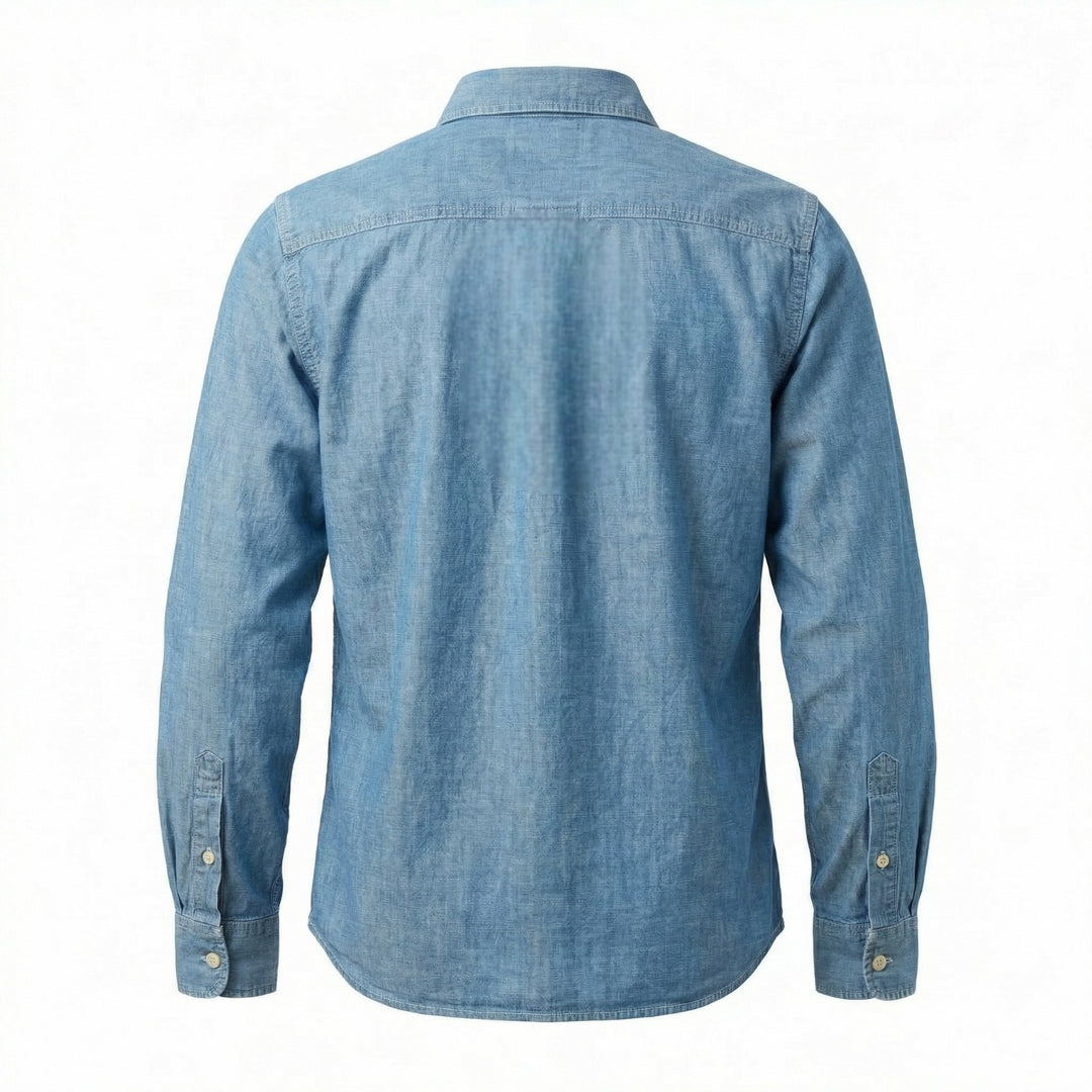 HEMP CHAMBRAY SHIRT CPO SININEN