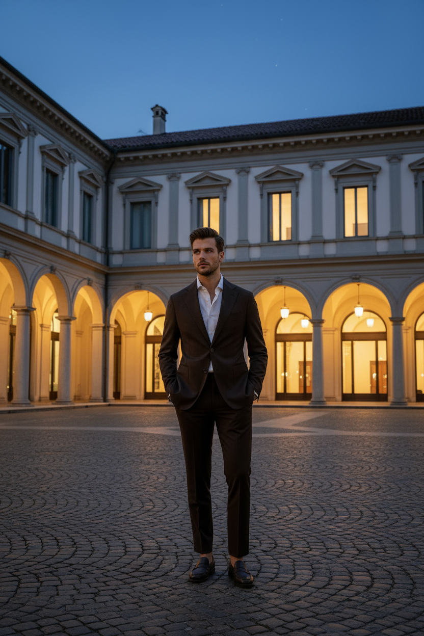 Musta Punto Milano Comfort Fit -puku