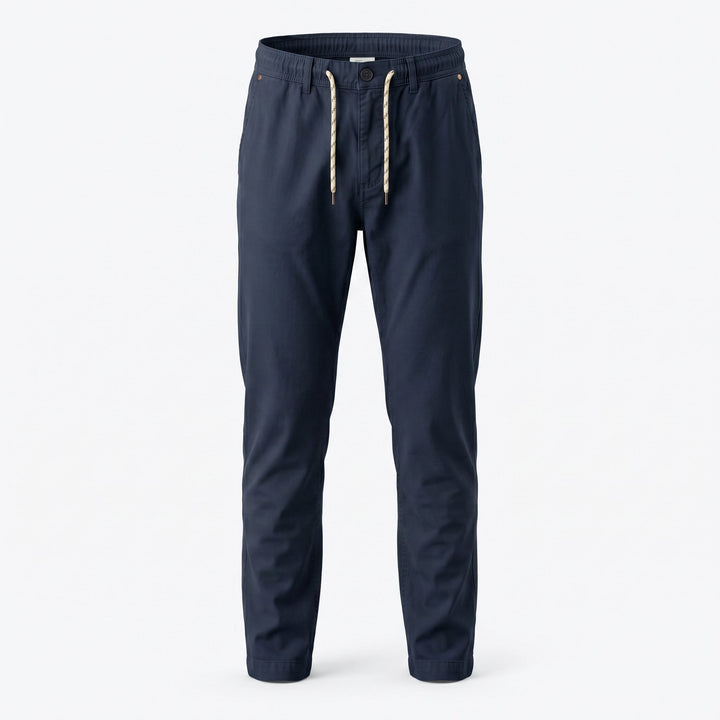 Modfitters Pantalone Bristol Misto Lino Old Dark Navy Blu - foto 1