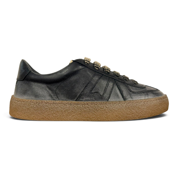Kazan sneakers in vera pelle nero Moma