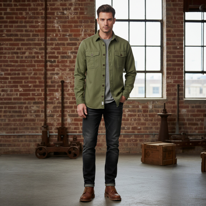 GABARDINE GUIDE SHIRT ALASKA VIHREÄ