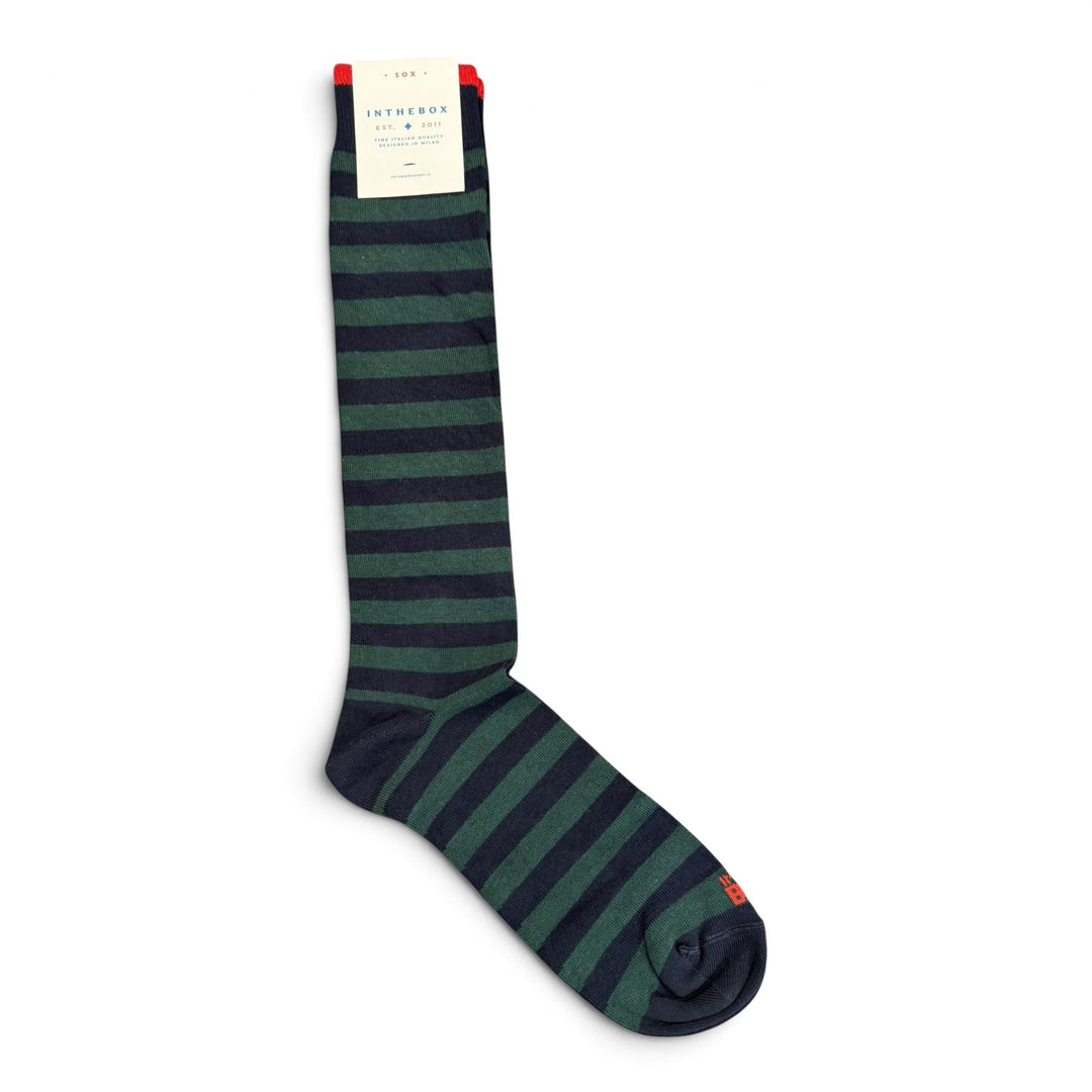 Calze Stripe Rugby -sukat, sininen/tummanvihreä