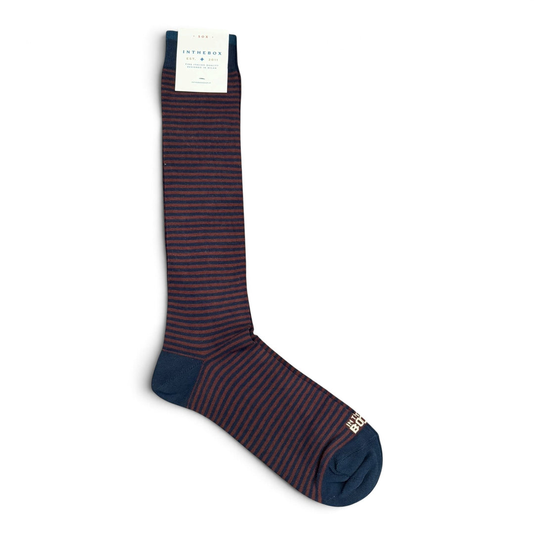 Sukat Stripe Classic Sininen/Ruskea