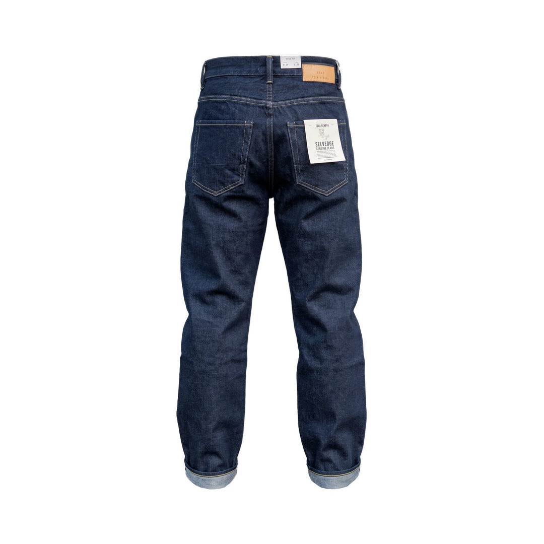 Tela Genova RODOLFO SELVAGE RINSE BLUE Blu - foto 2
