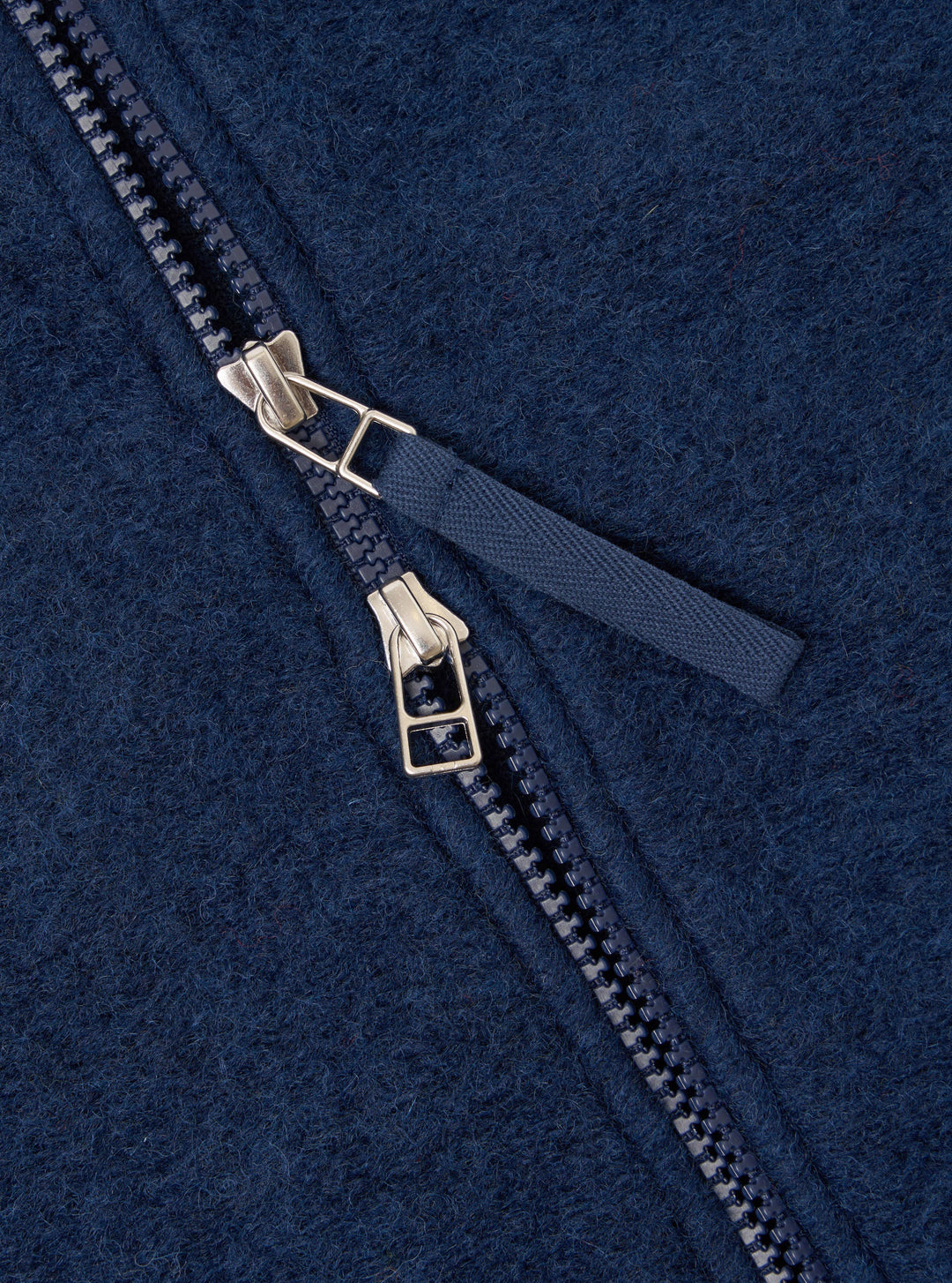 Universal Works Zip Bomber Wool Fleece Indigo Blu - foto 4