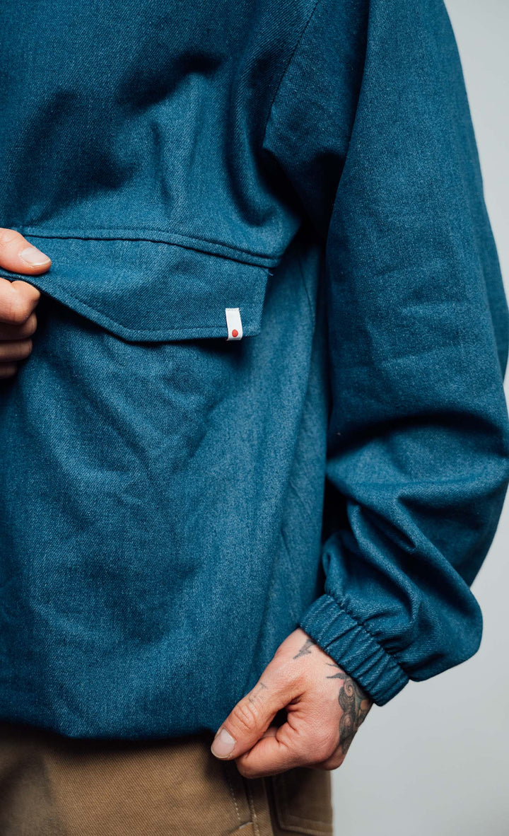 Wooden Ohio Overshirt Blue Denim - foto 7
